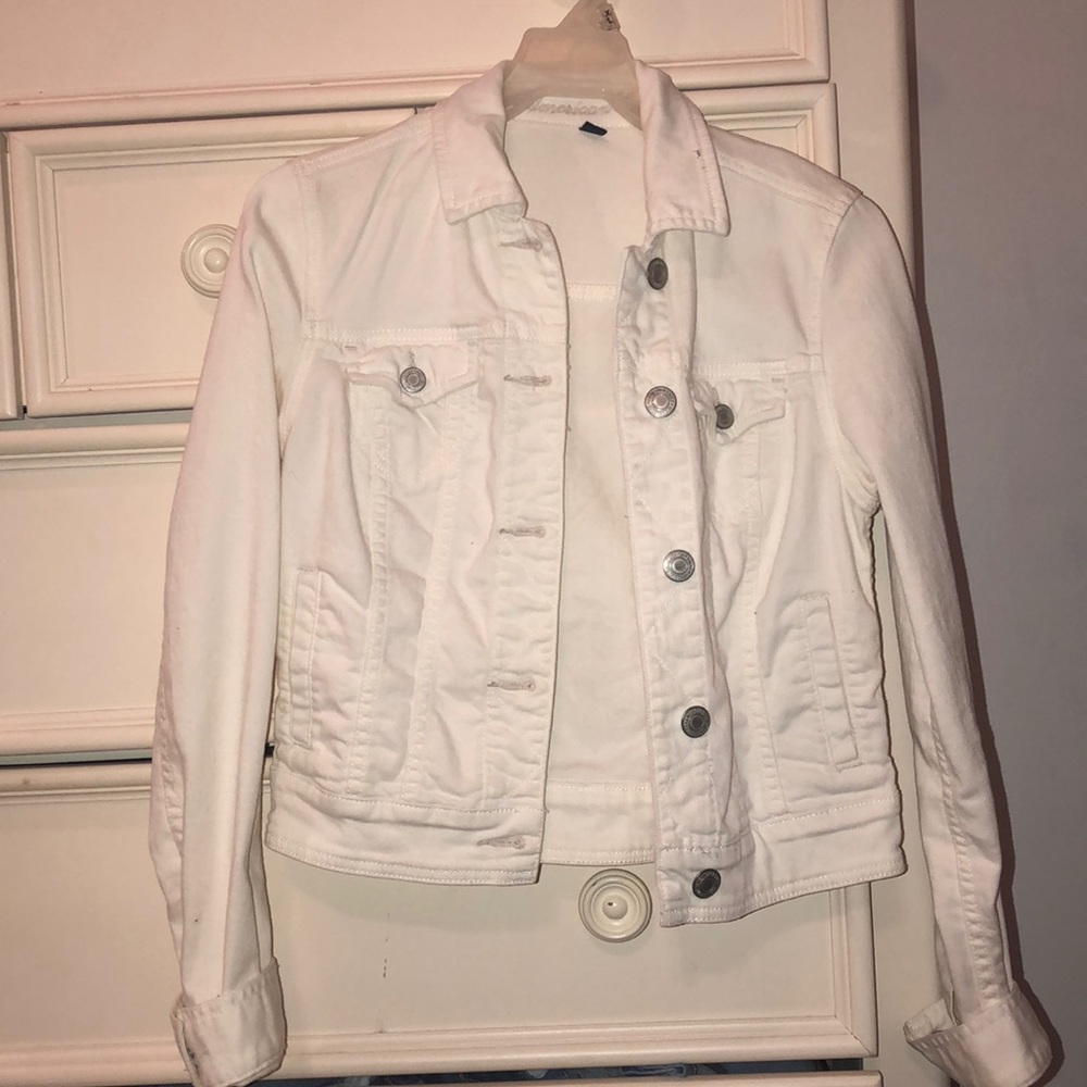 White jean jacket